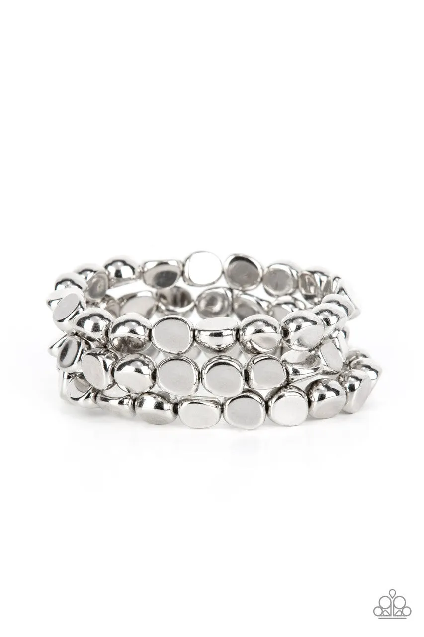 HAUTE Stone Silver Paparazzi Bracelet