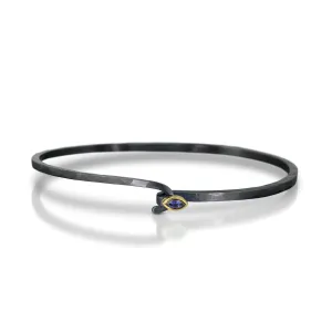 hook bracelet with marquise iolite