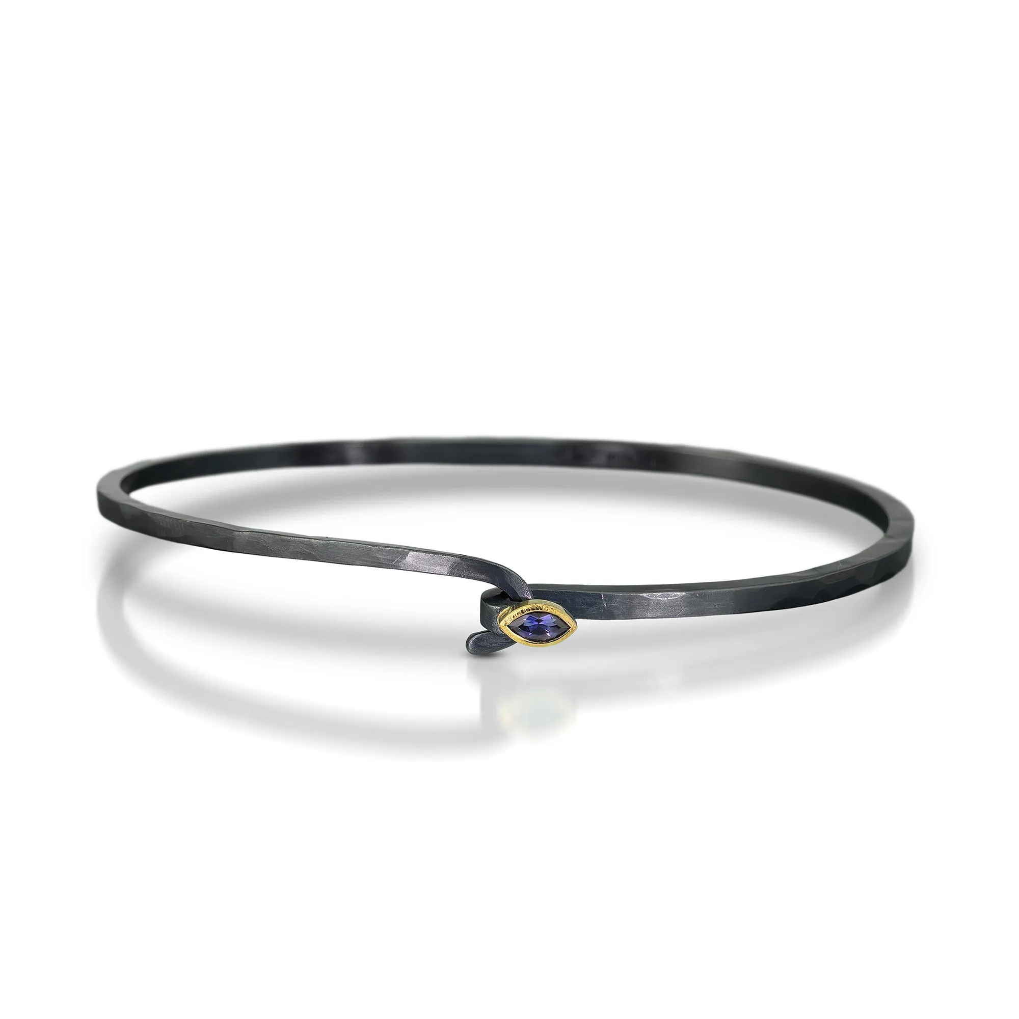 hook bracelet with marquise iolite
