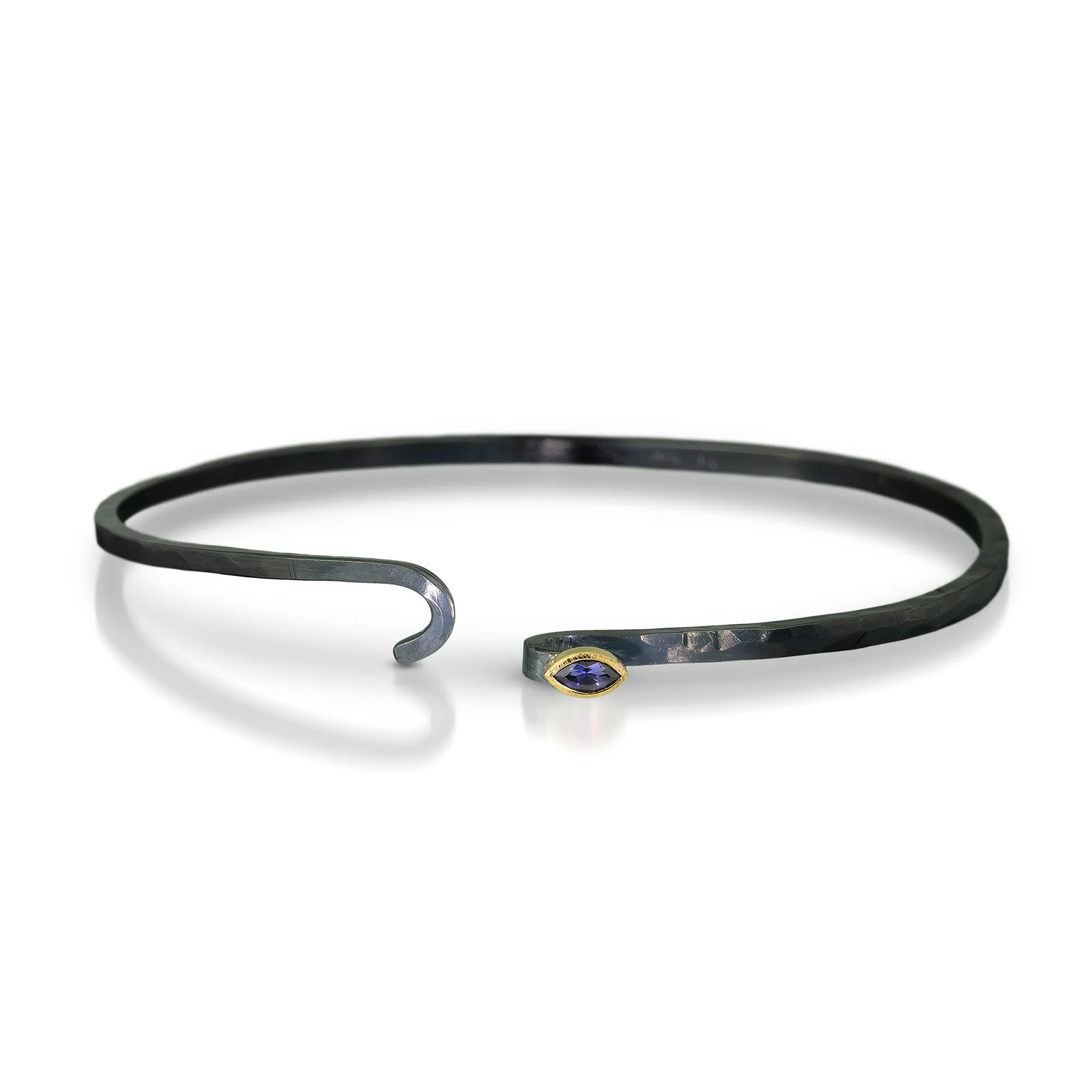 hook bracelet with marquise iolite