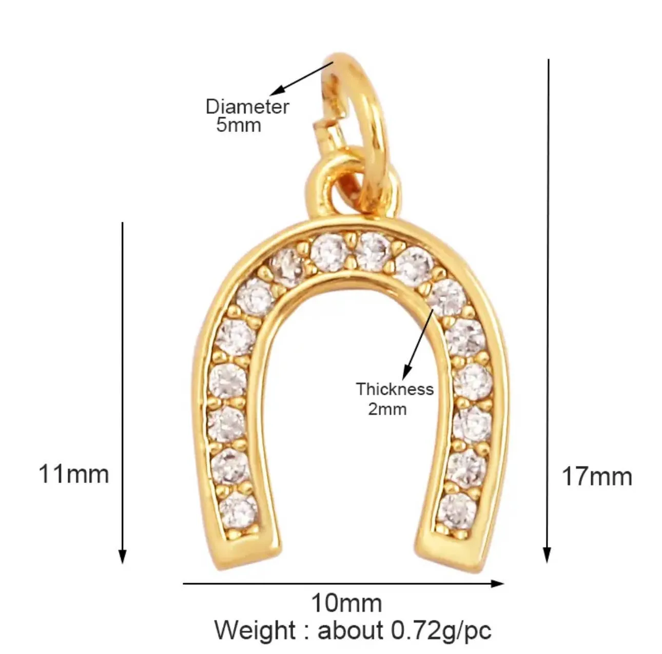 Horeshoe Charm For Charm Bar & Charm Necklaces