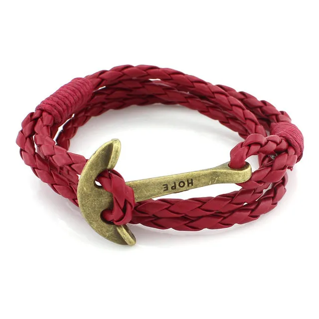 Hot sell 40cm PU Leather Men Bracelet