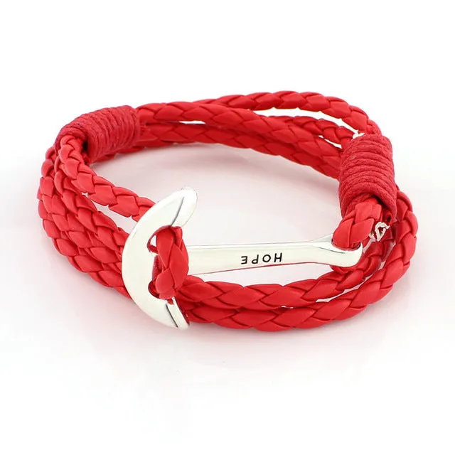 Hot sell 40cm PU Leather Men Bracelet