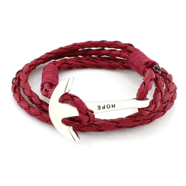 Hot sell 40cm PU Leather Men Bracelet