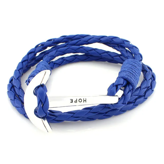 Hot sell 40cm PU Leather Men Bracelet