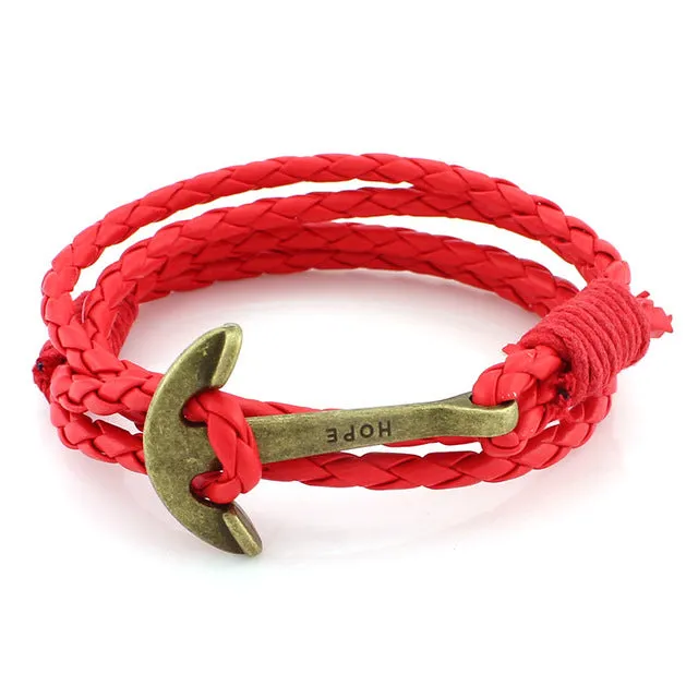 Hot sell 40cm PU Leather Men Bracelet