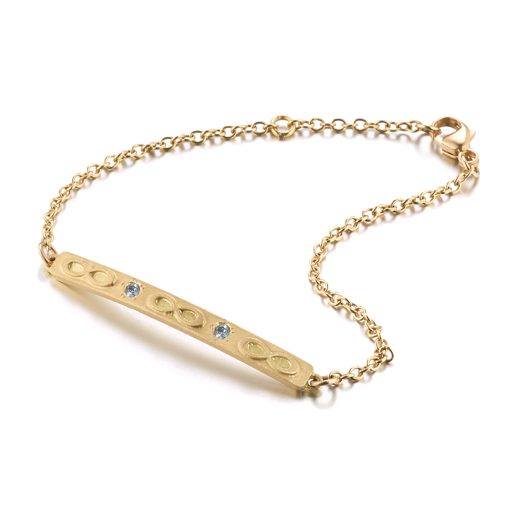 Infinity ID Bracelet Montana Sapphire