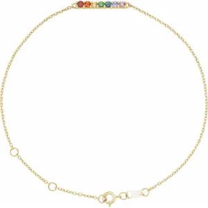 Jessie Rainbow Pavé Bar Bracelet