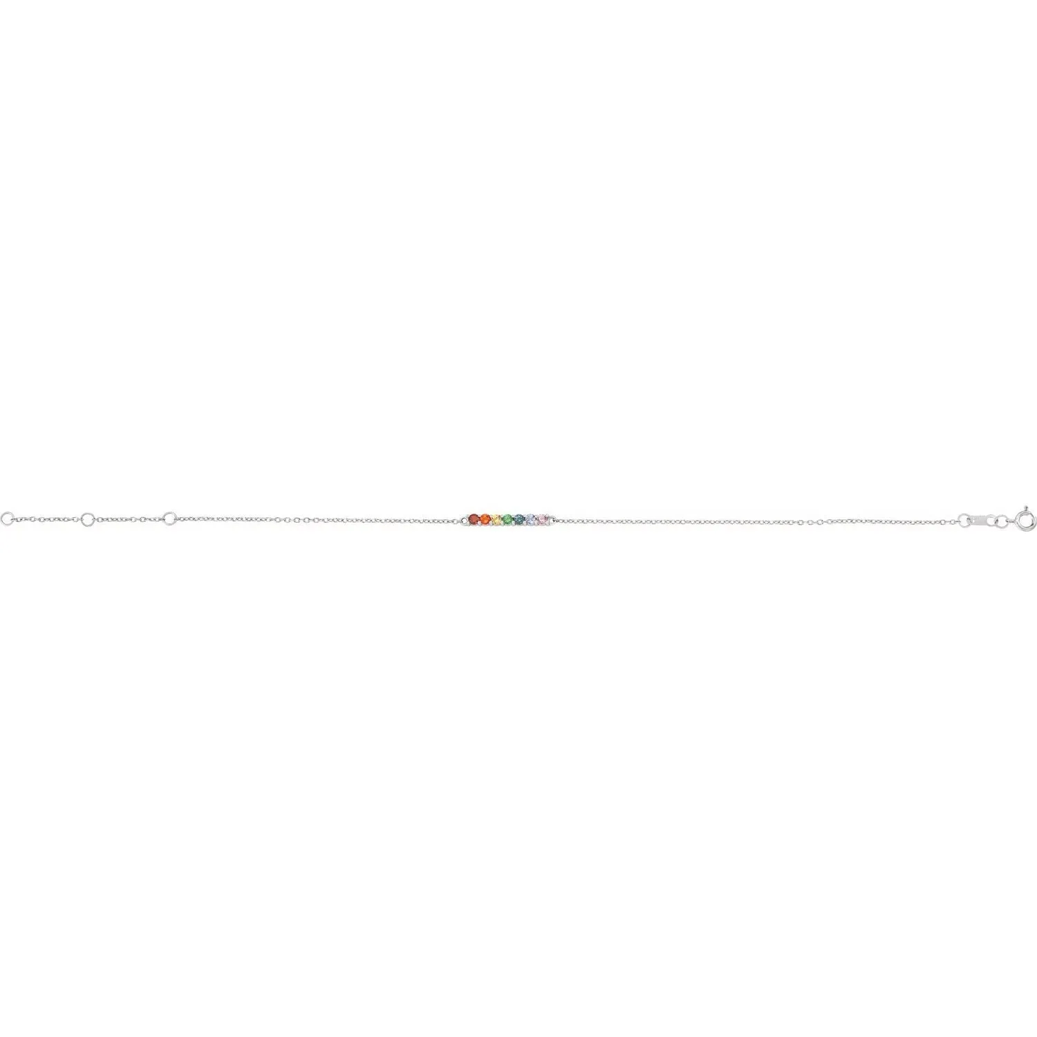 Jessie Rainbow Pavé Bar Bracelet