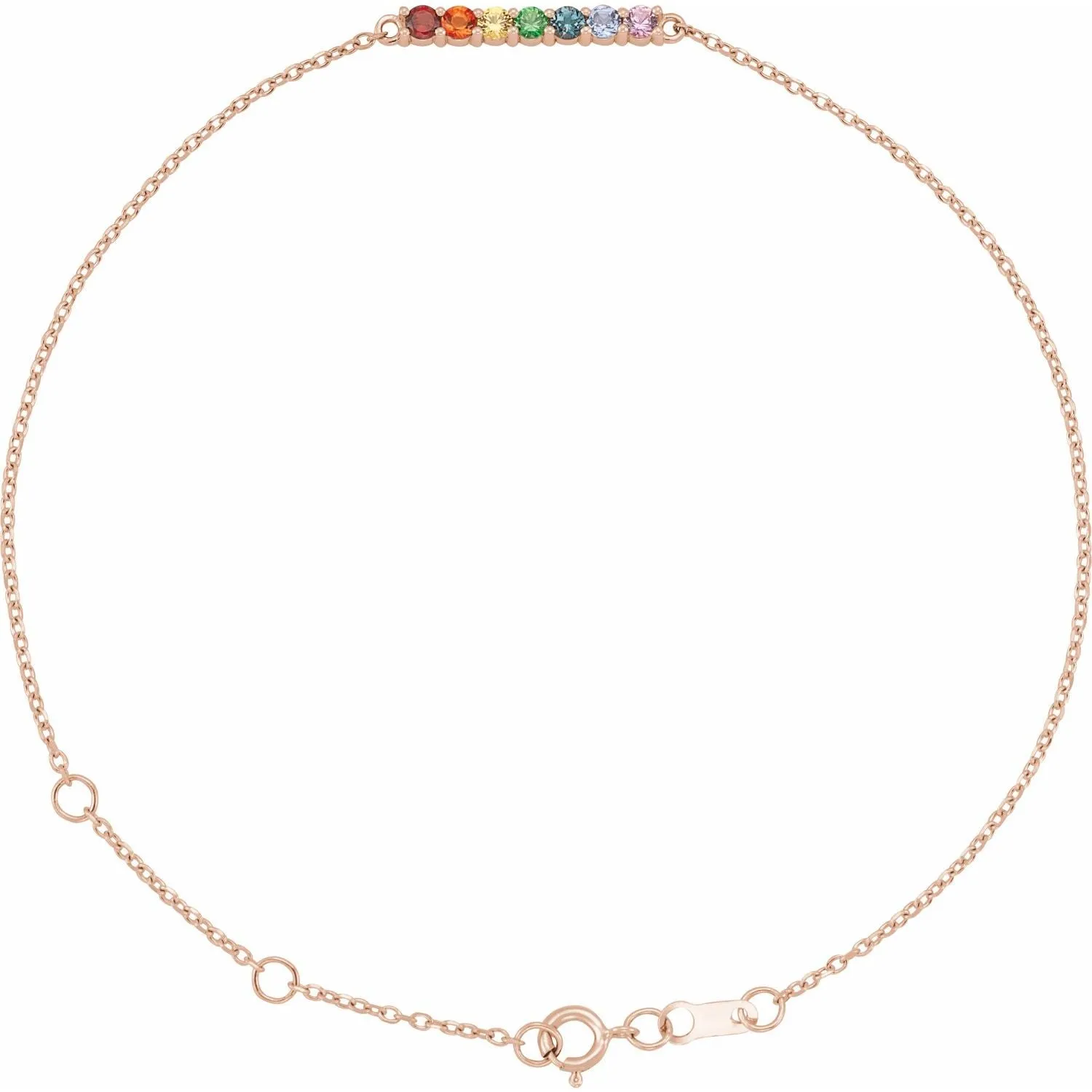 Jessie Rainbow Pavé Bar Bracelet