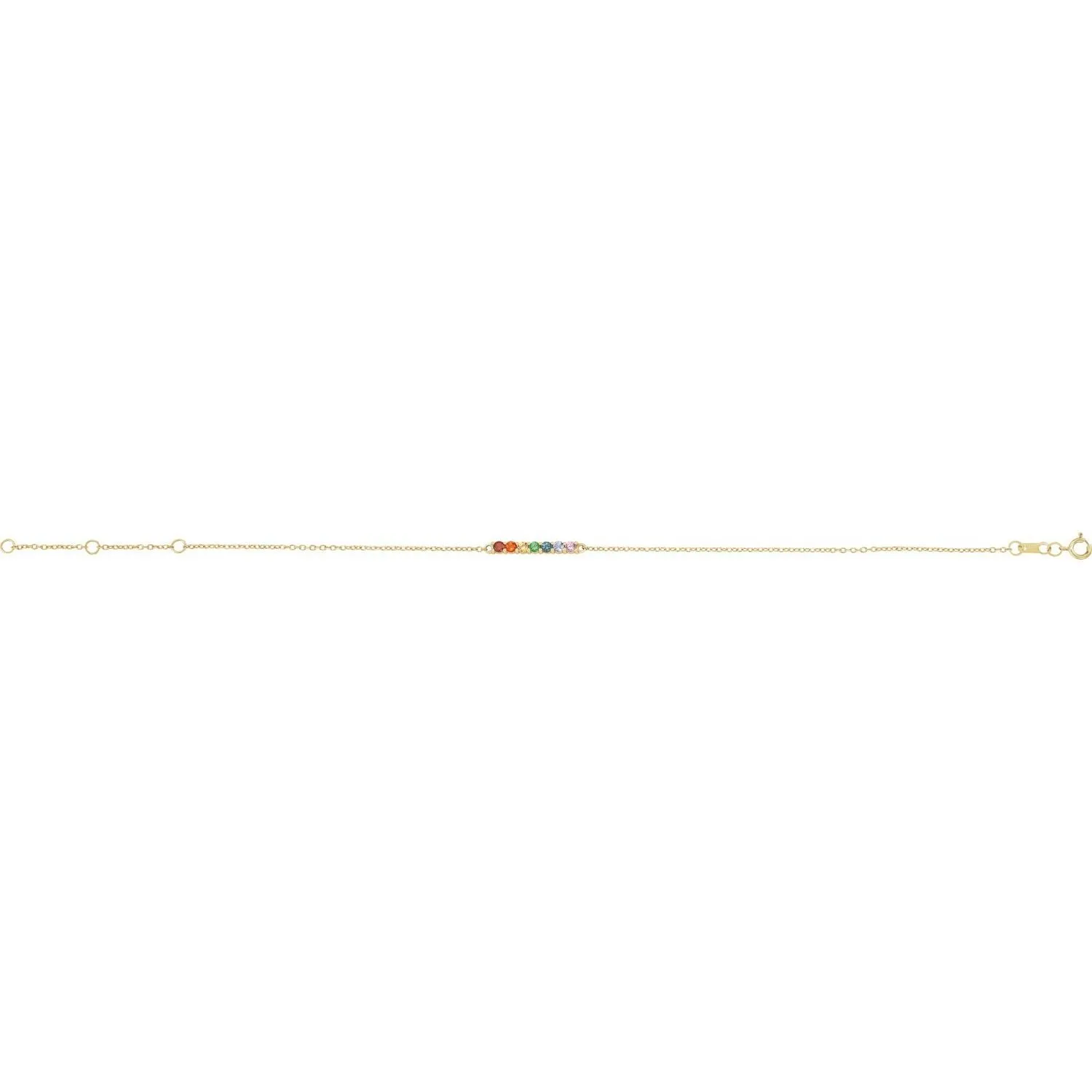 Jessie Rainbow Pavé Bar Bracelet