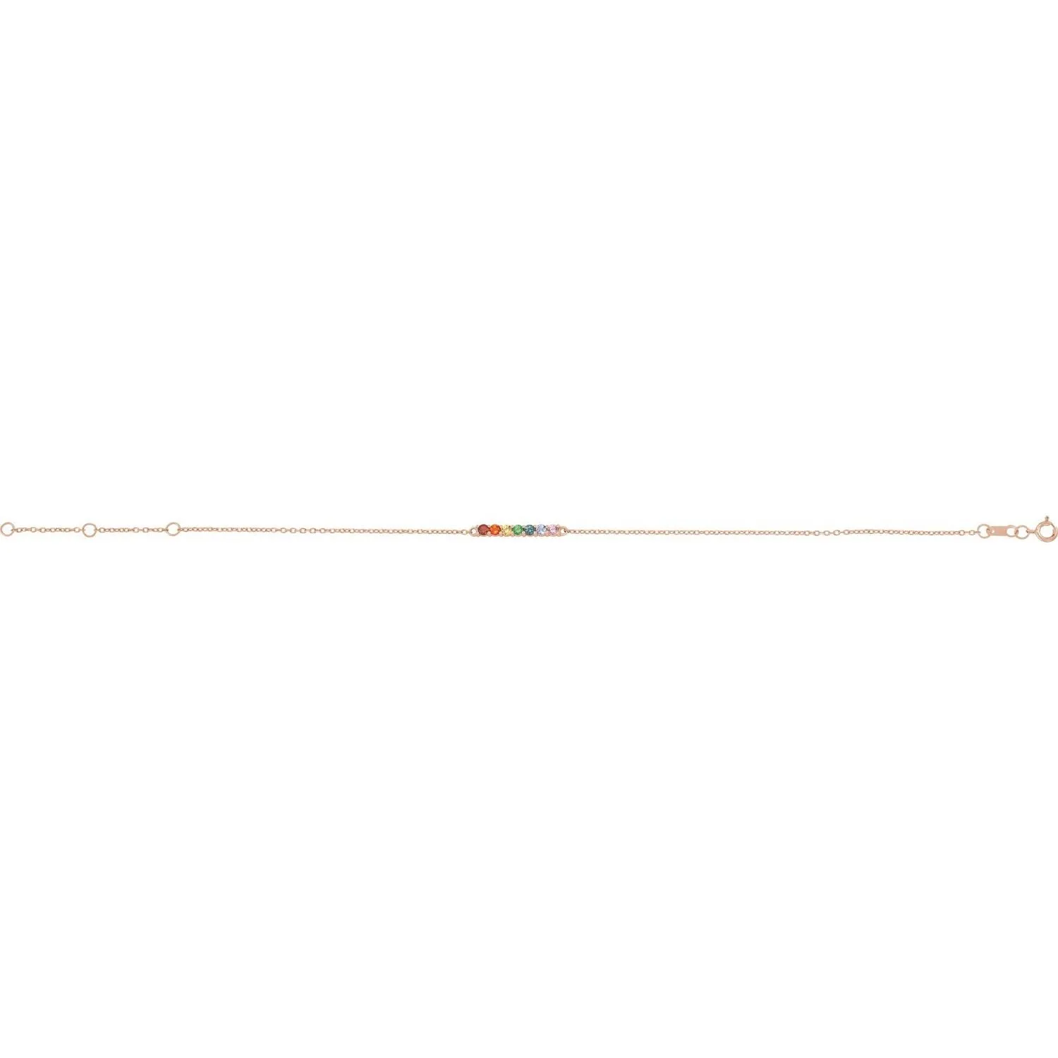 Jessie Rainbow Pavé Bar Bracelet