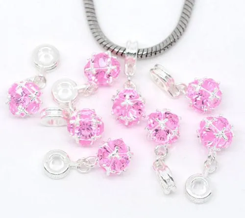 June Birthstone European Bead Compatible for Most European Snake Chain Charm Bracelet