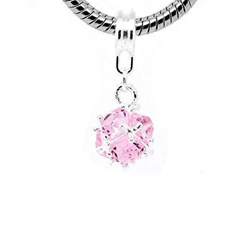 June Birthstone European Bead Compatible for Most European Snake Chain Charm Bracelet