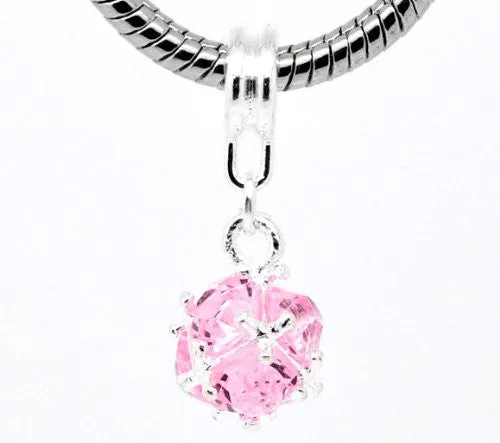 June Birthstone European Bead Compatible for Most European Snake Chain Charm Bracelet