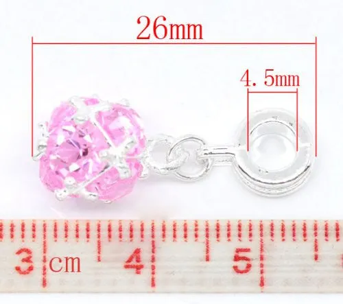 June Birthstone European Bead Compatible for Most European Snake Chain Charm Bracelet