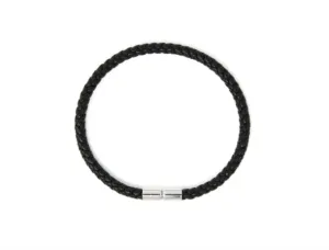 Keva Deep Black Braided Bracelet