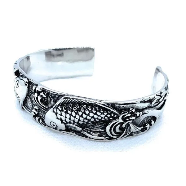 Koi Fish Bangle Bracelet (#bjb004)