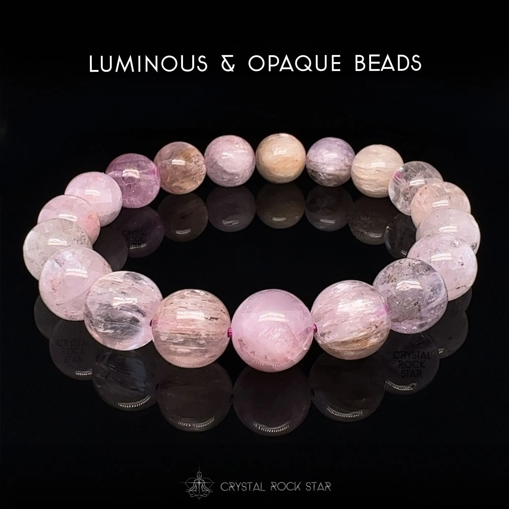 Kunzite Cat Eye Champagne Pink Bracelet 11mm