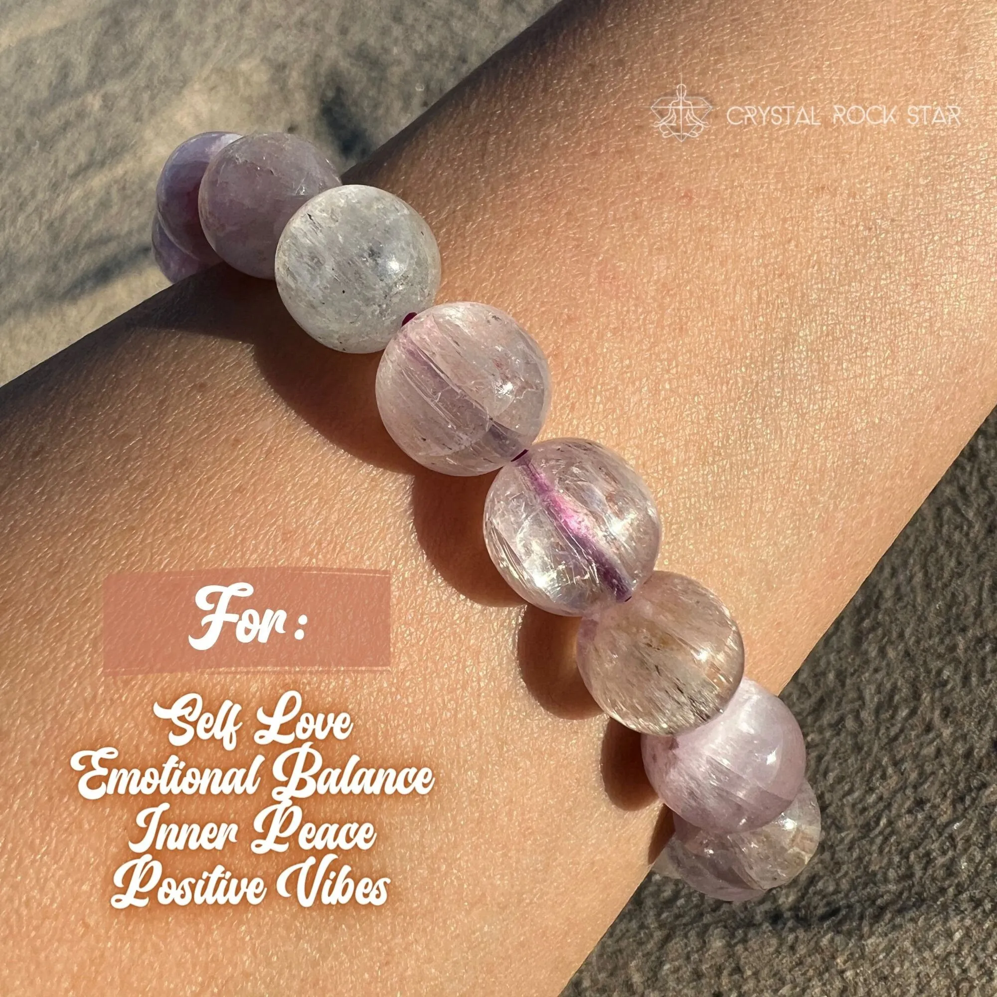 Kunzite Cat Eye Champagne Pink Bracelet 11mm
