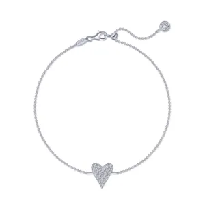 Lafonn Pave Heart Anklet