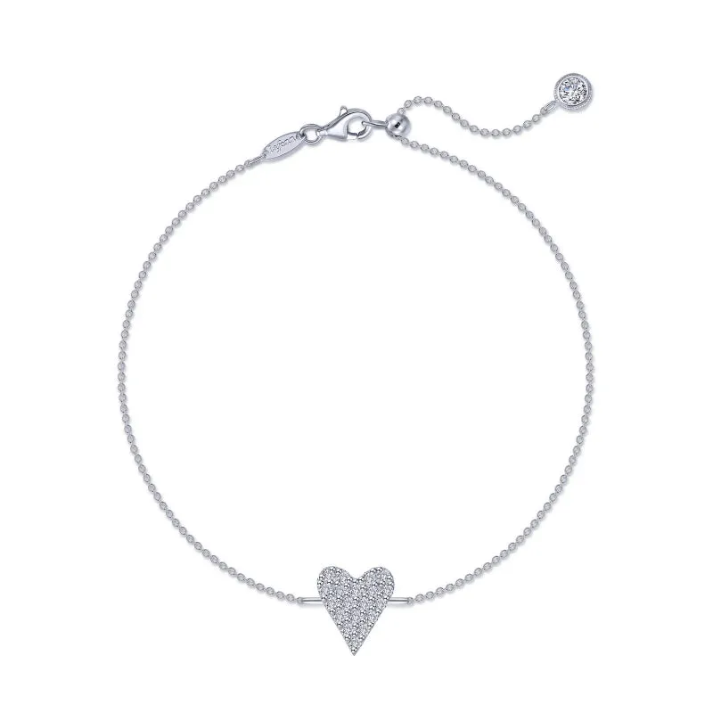 Lafonn Pave Heart Anklet