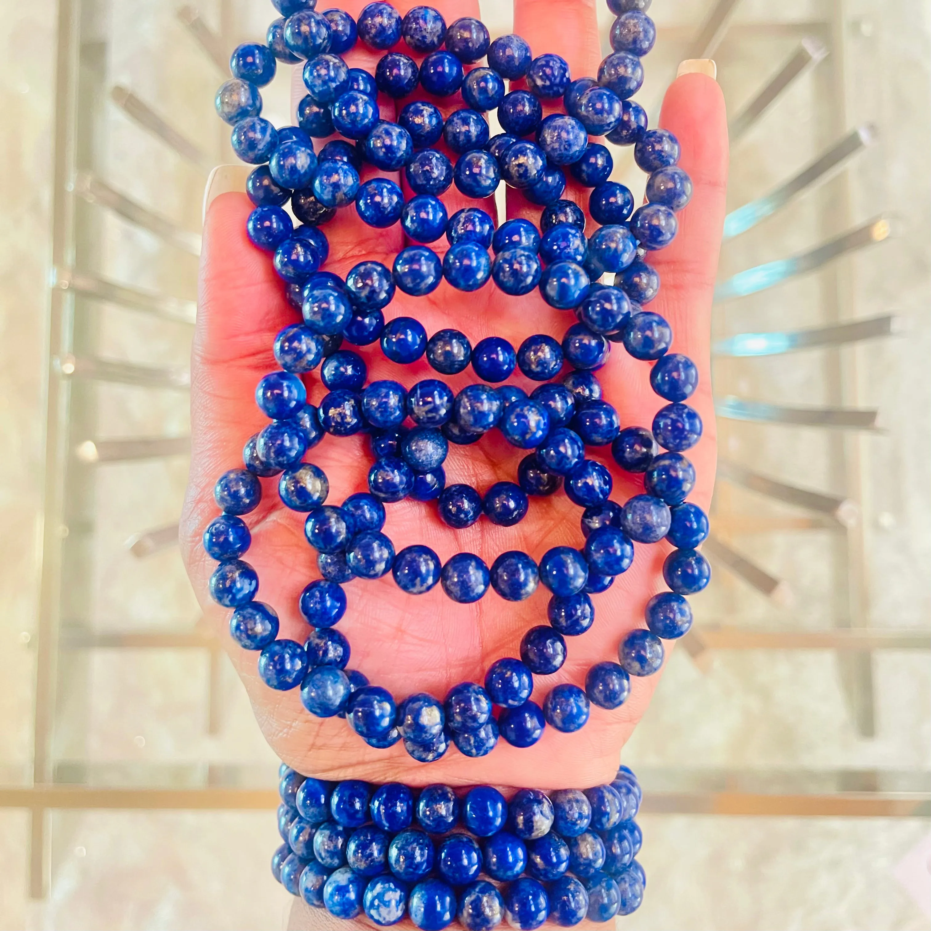 Lapis Lazuli Bracelet - 8mm Round