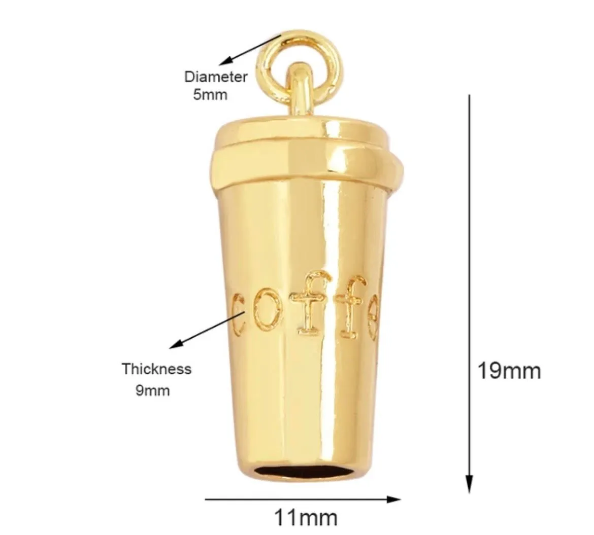 Large Coffee Charm