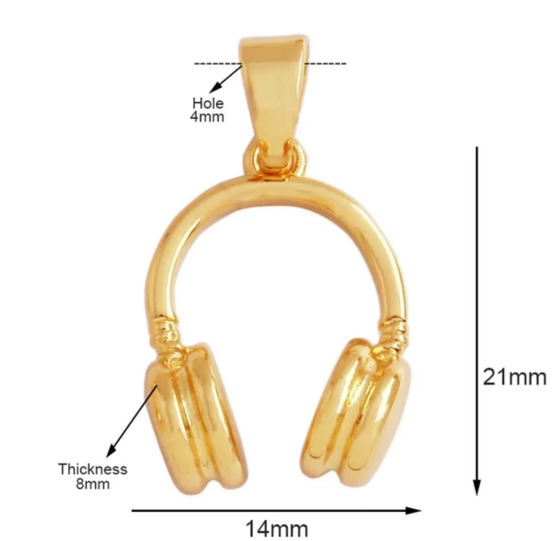 Large Headphones Charm