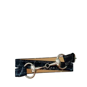 Leather Bracelets with Horsebit "Black"