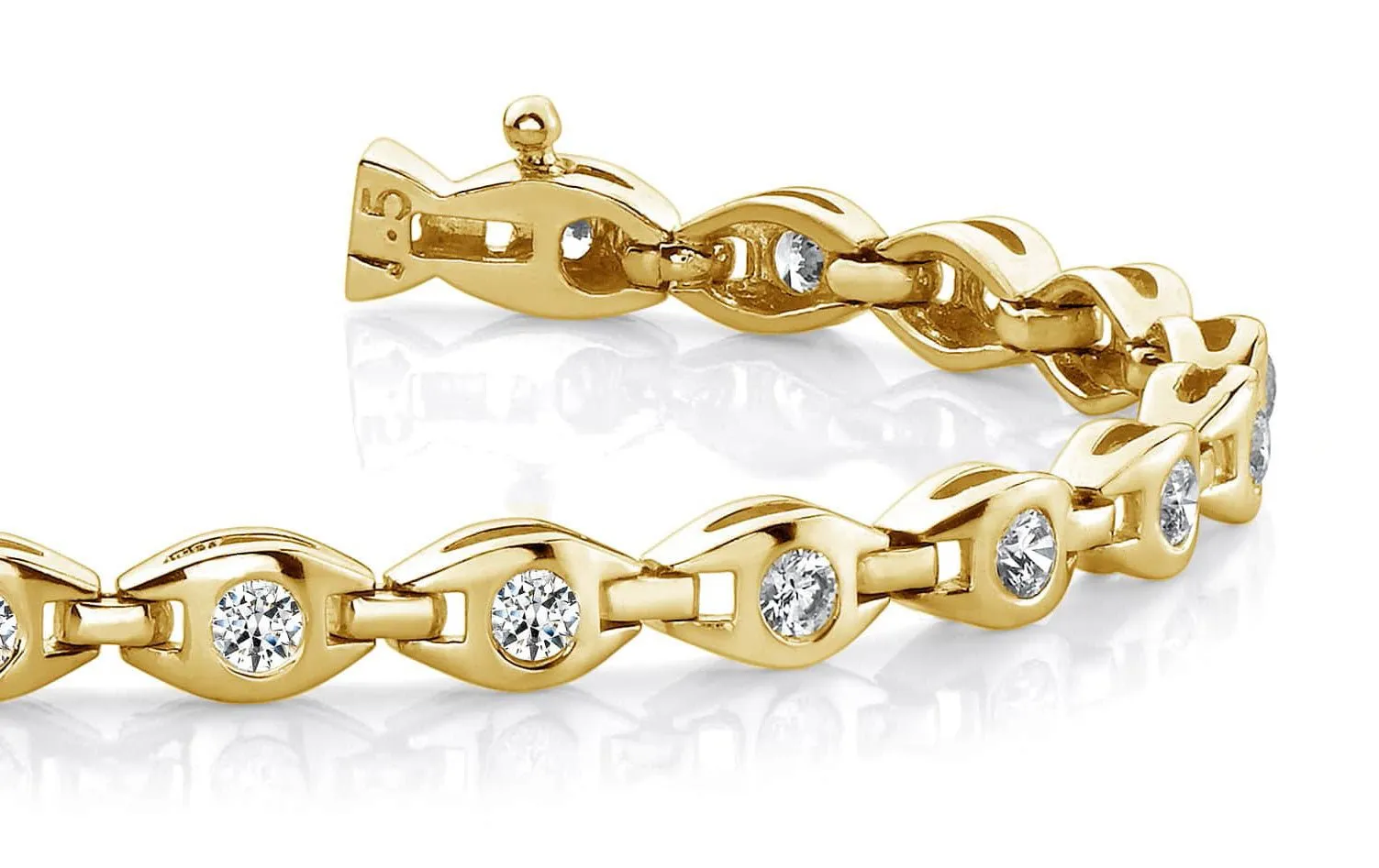 Linked Eye Lab-Grown Diamond Bracelet with 2.08 ct.(finished) 3mm