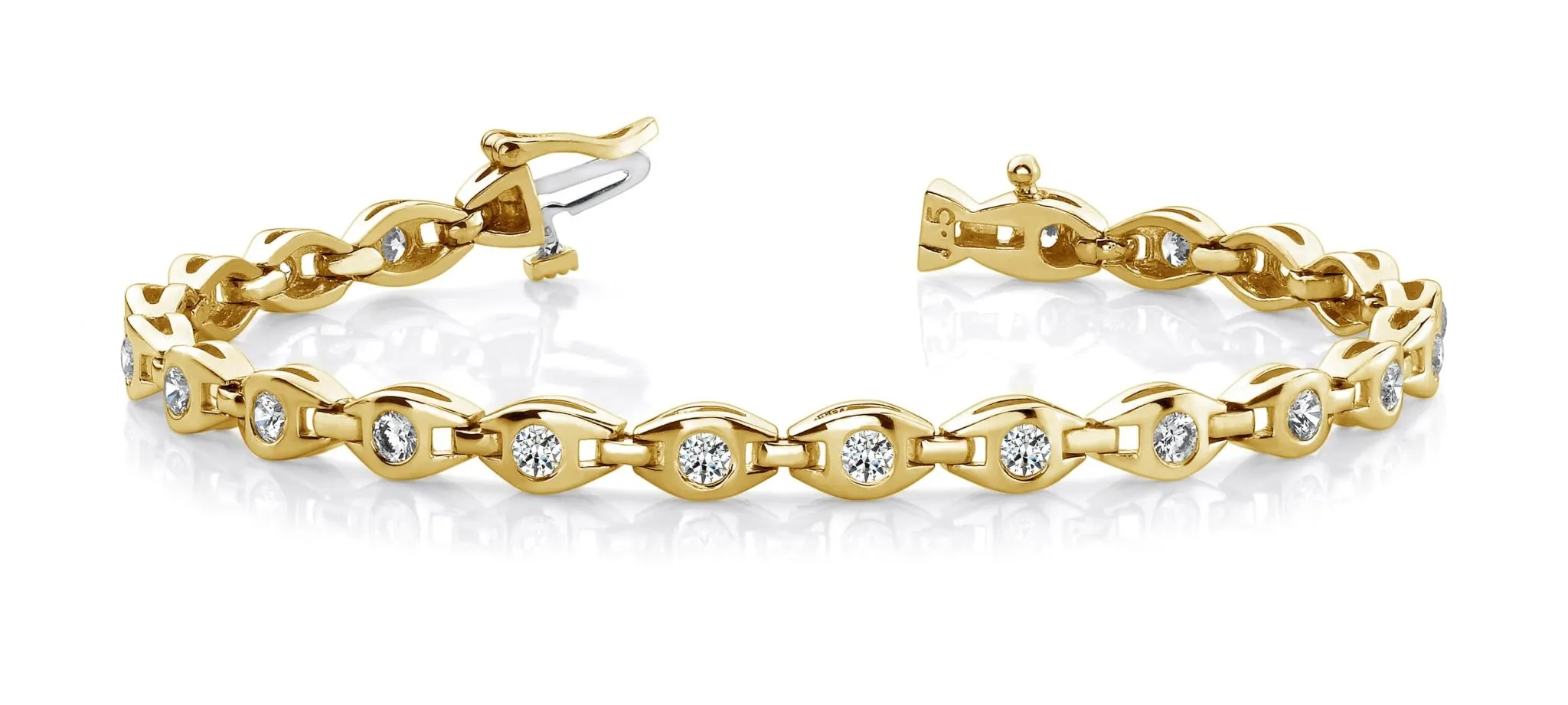 Linked Eye Lab-Grown Diamond Bracelet with 2.08 ct.(finished) 3mm