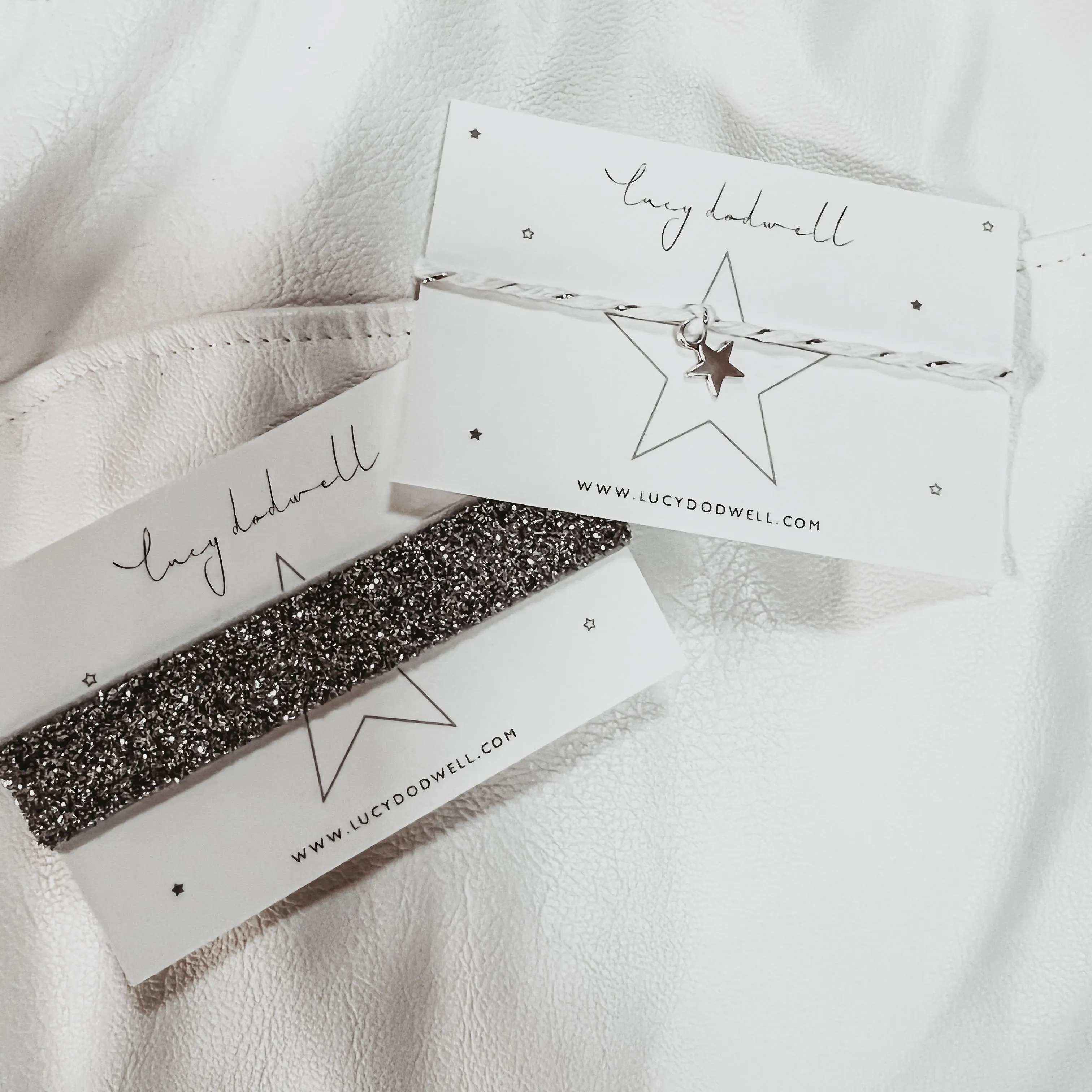 Little silver star bracelets