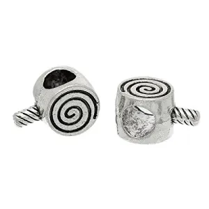 Lollipop Swirl Charm Bead for European Snake Chain Charm Bracelet