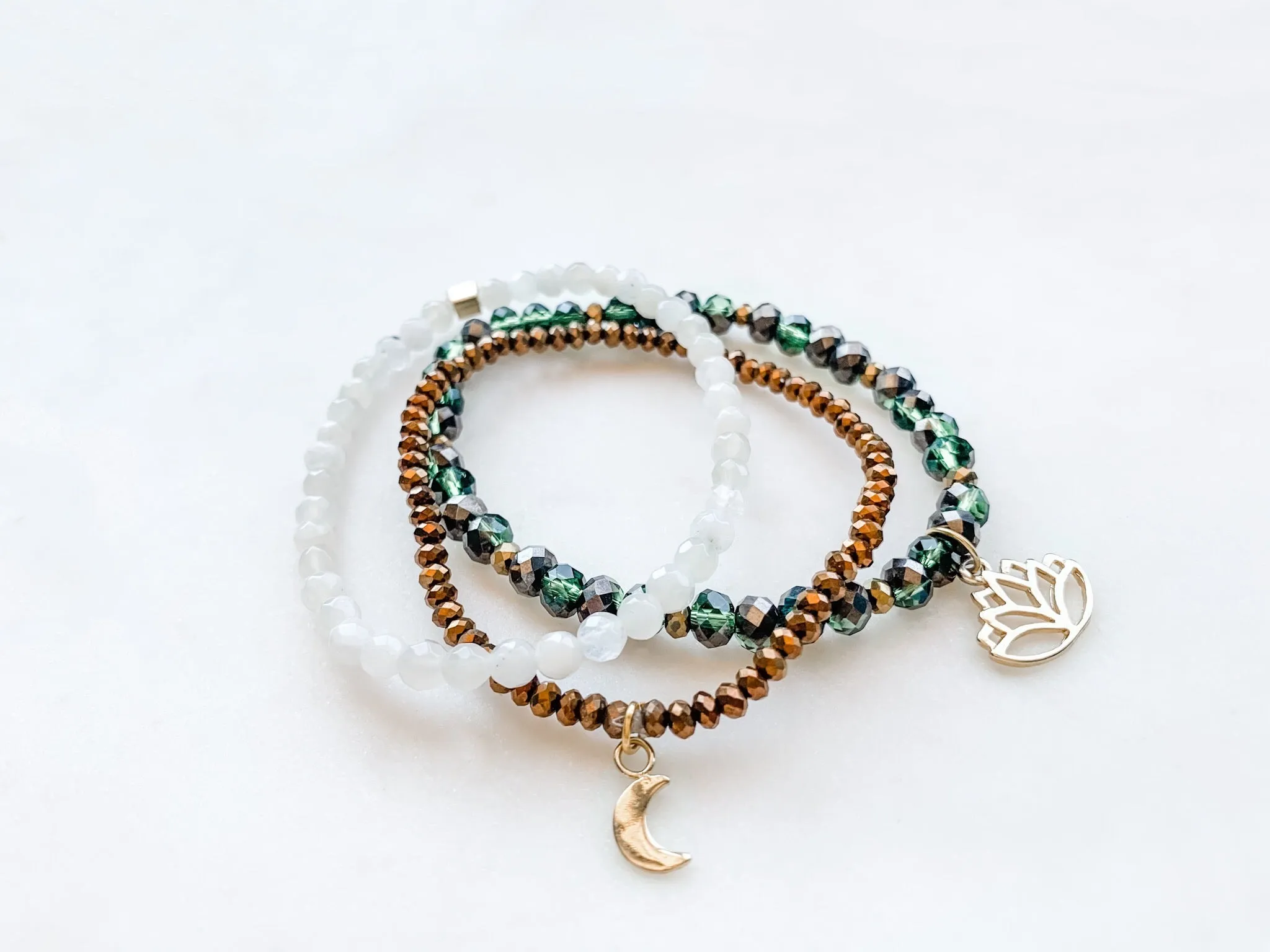 Lotus & Luna Bracelet Set
