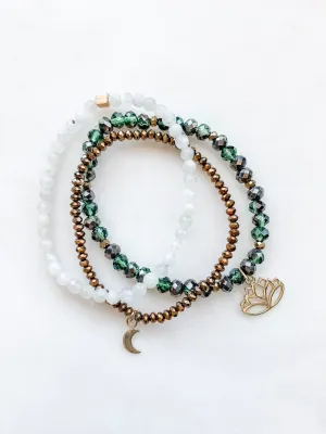 Lotus & Luna Bracelet Set