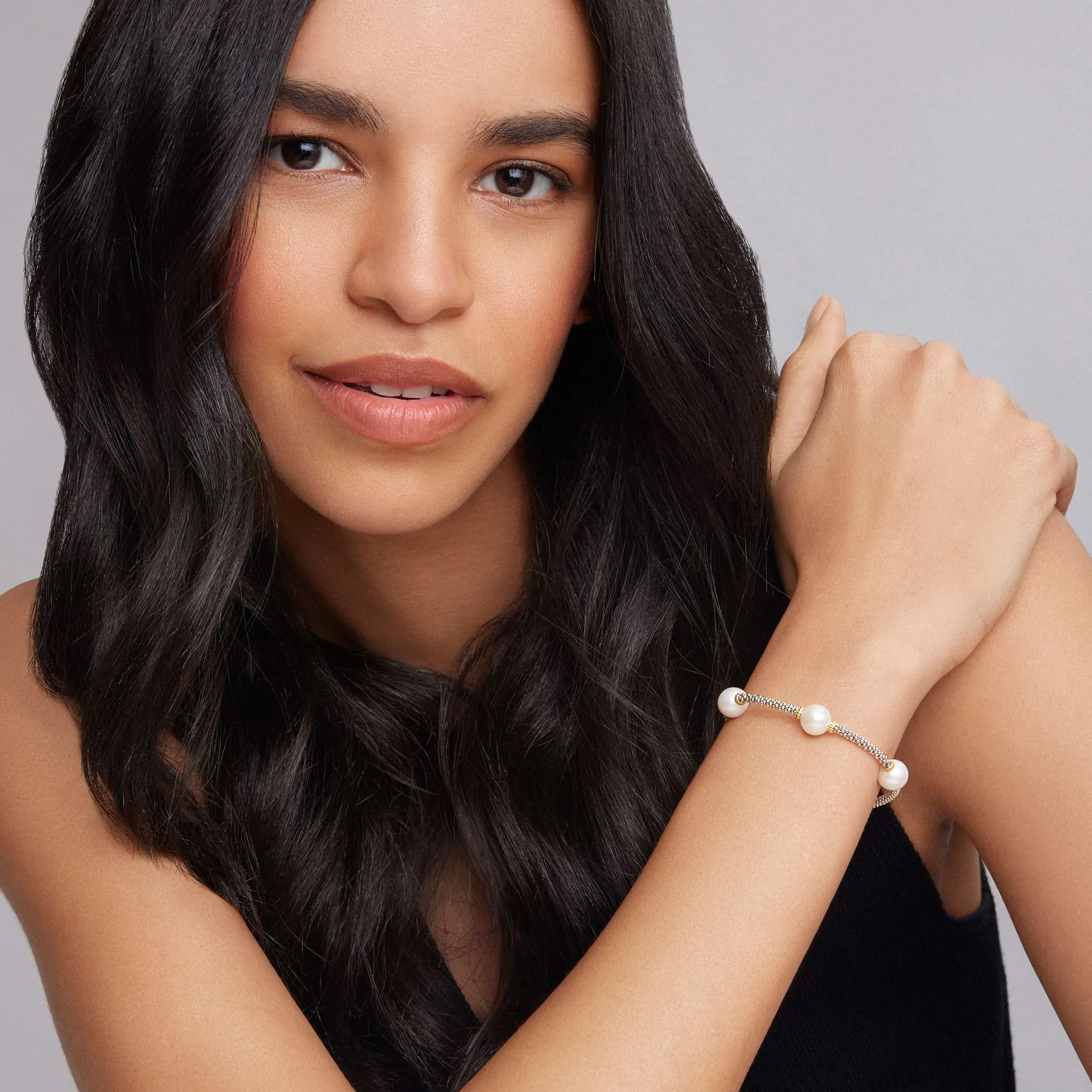 Luna Three Pearl Caviar Bracelet