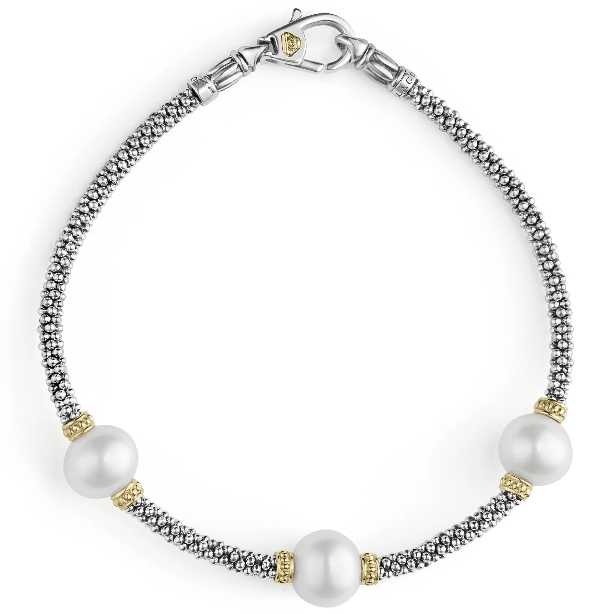 Luna Three Pearl Caviar Bracelet