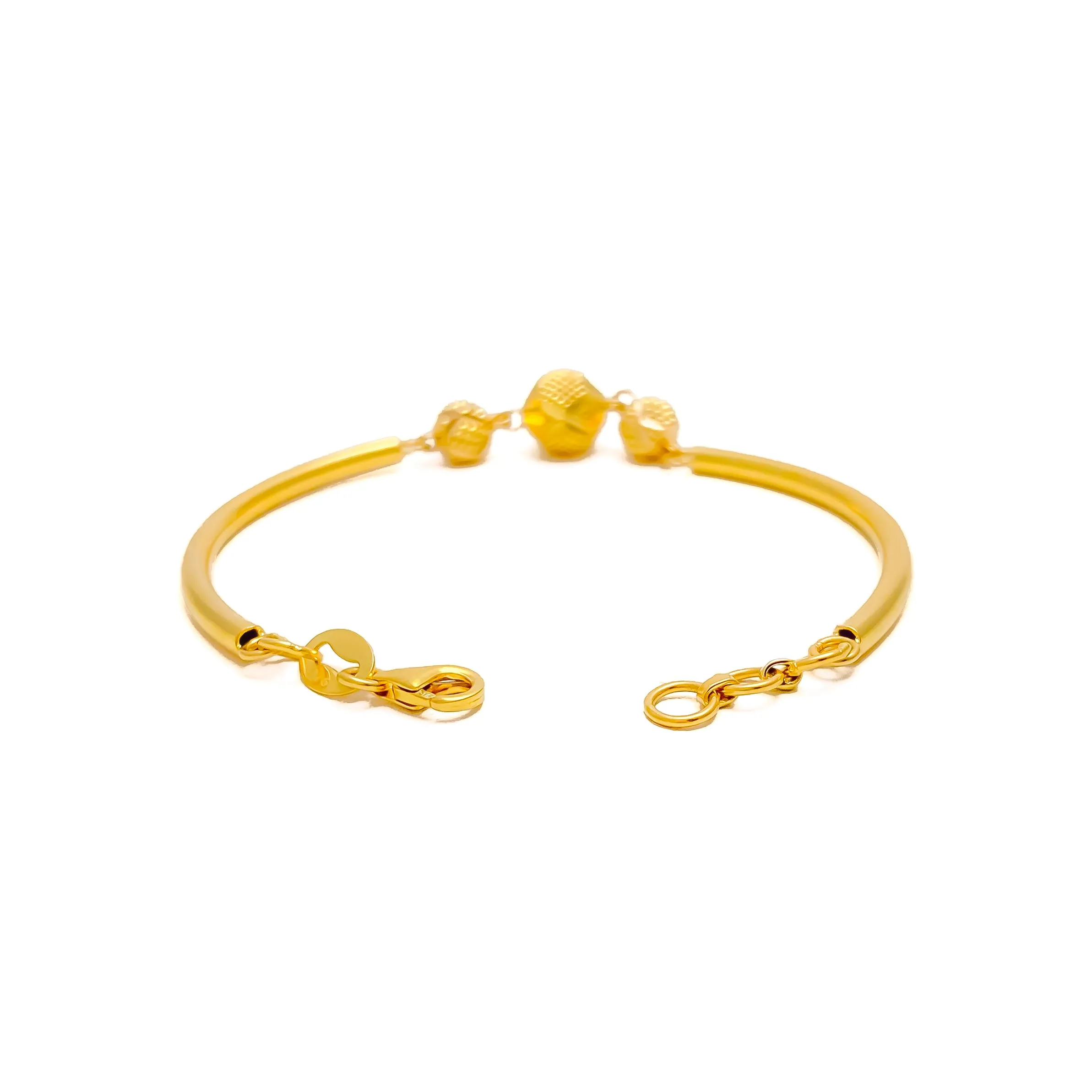 Luxurious Alluring 22k Gold Orb Flexi Bangle Bracelet