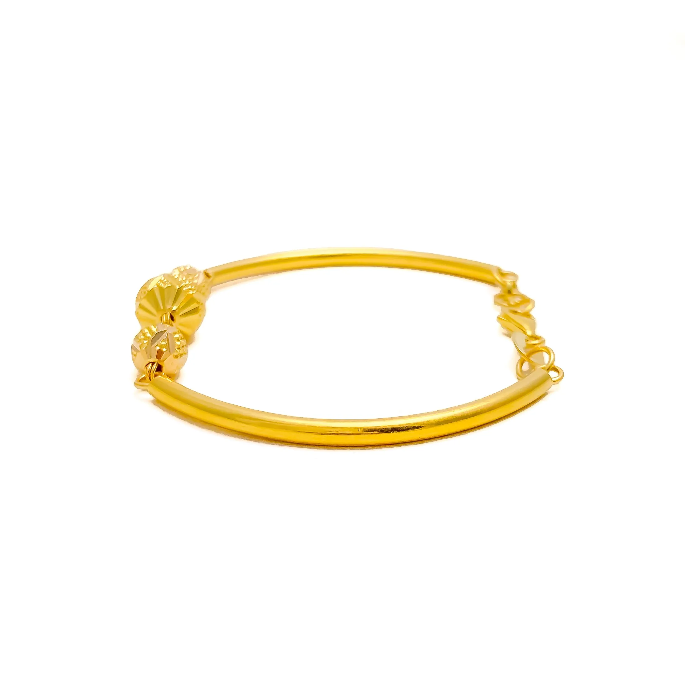 Luxurious Alluring 22k Gold Orb Flexi Bangle Bracelet