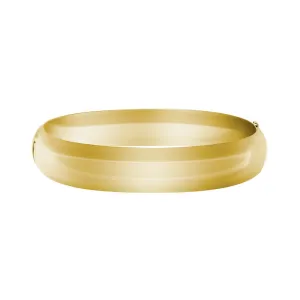 Marathon Sterling Silver (12mm) 14K Gold Filled Hinged Polished Bangle
