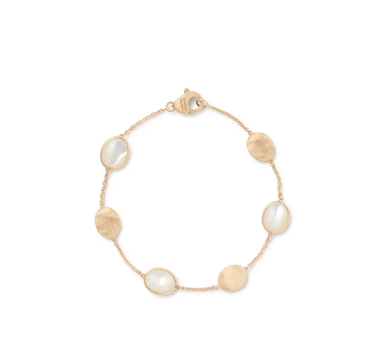 Marco Bicego Siviglia Yellow Gold and Mother of Pearl Bracelet