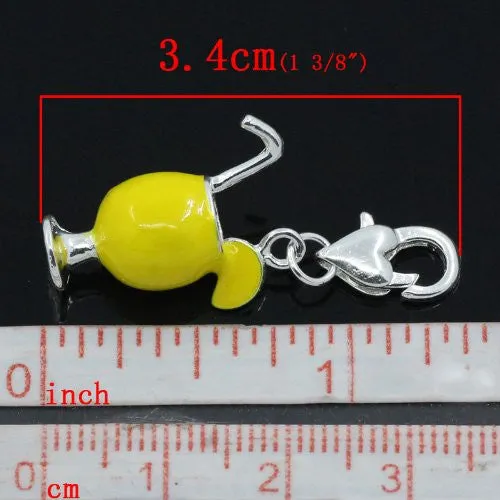 Margarita Cup Clip on Pendant for European Charm Jewelry w/ Lobster Clasp