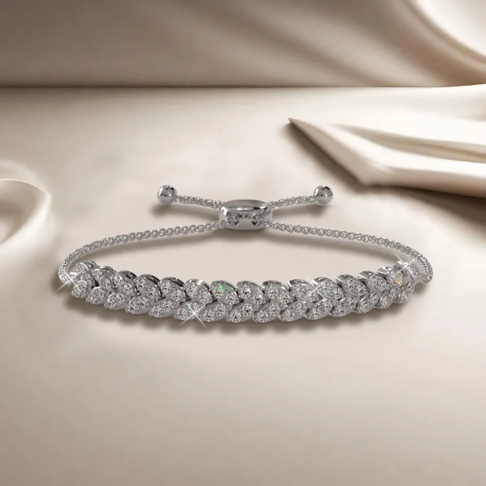 Marquise Illusion Adjustable Diamond Bracelet with 5.46 ct.(finished) 3mm