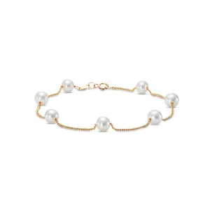 Mastoloni 14k Yellow Gold Gifts From The Sea Classic Pearl Bracelet - GB1102