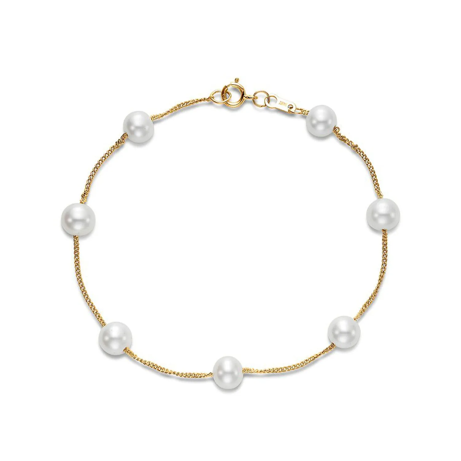 Mastoloni 14k Yellow Gold Gifts From The Sea Classic Pearl Bracelet - GB1102