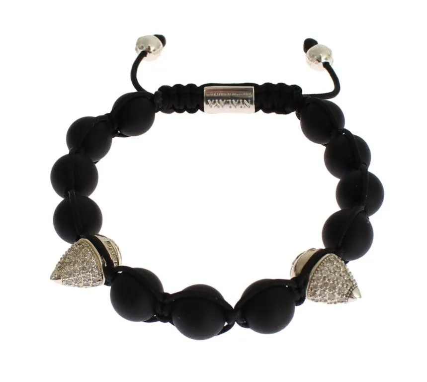 Matte Onyx CZ Sterling 925 Silver Bracelet