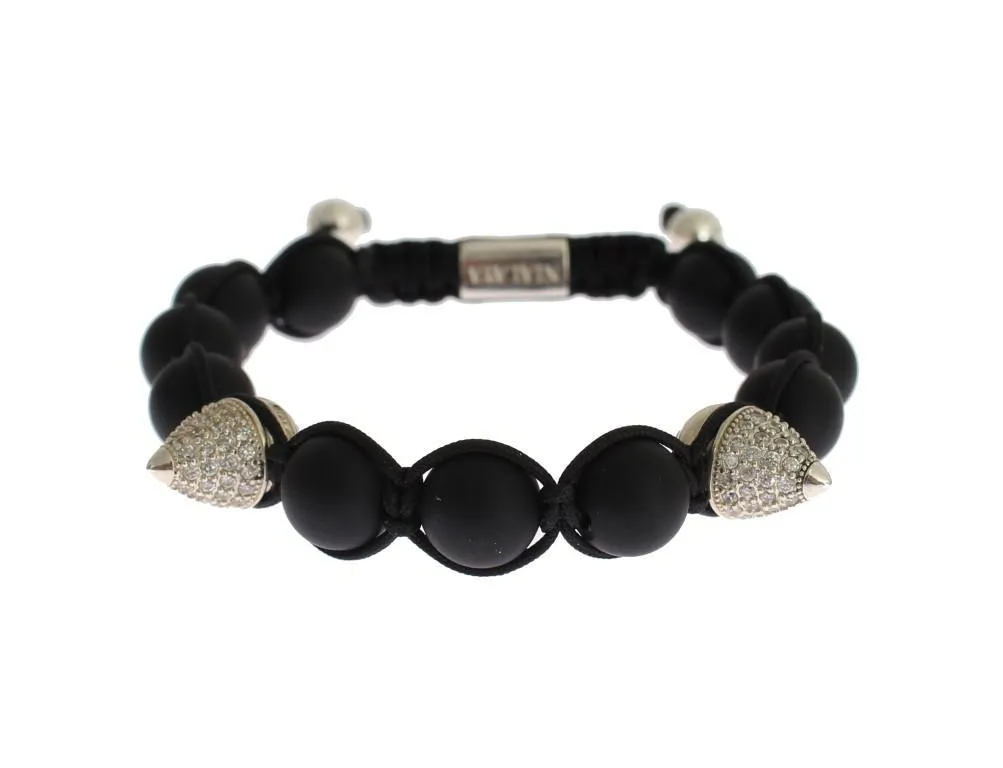 Matte Onyx CZ Sterling 925 Silver Bracelet