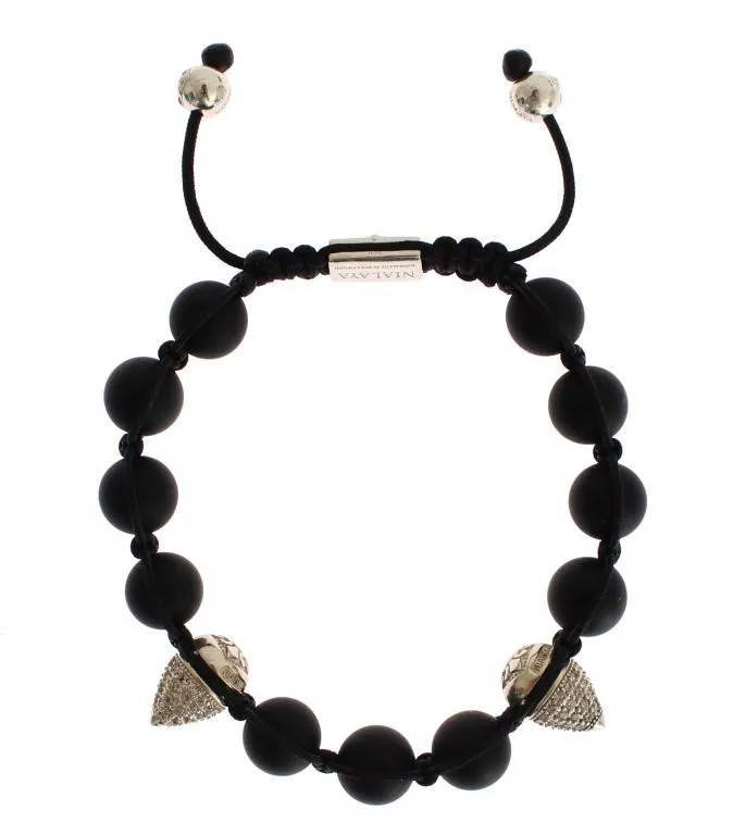 Matte Onyx CZ Sterling 925 Silver Bracelet