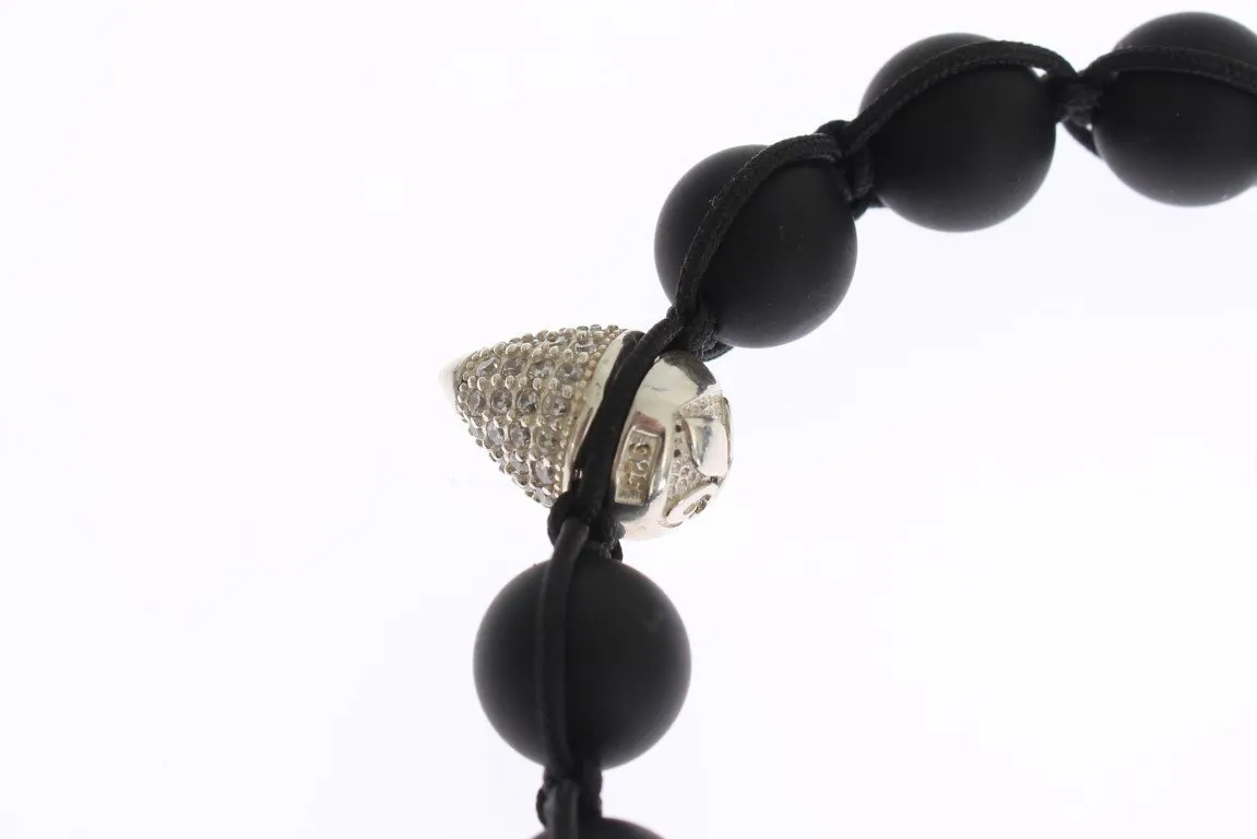 Matte Onyx CZ Sterling 925 Silver Bracelet